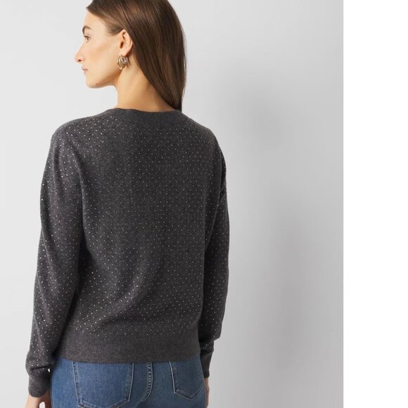 WHBM Embellished V-Neck Sweater - Picture 5 of 12